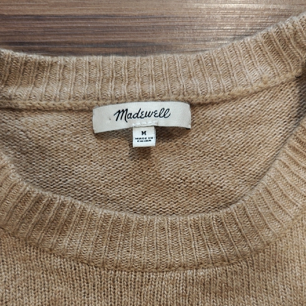 Madewell Camel Cropped Knit Sweater - Picture 4 of 6
